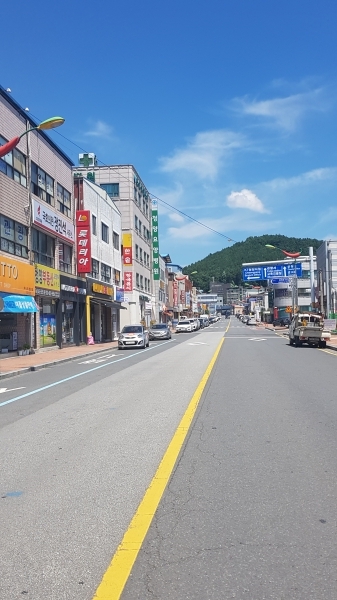 오가는 사람 하나 없는 청양읍 시가지 모습 ( 8월11일 오전 11시 )