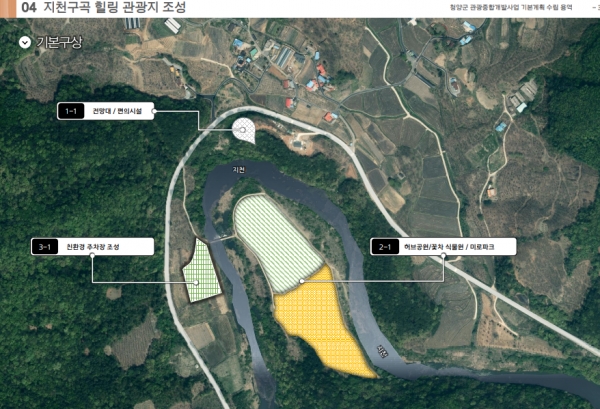 지천구곡 힐링 공간 조성 (조감도)<br>